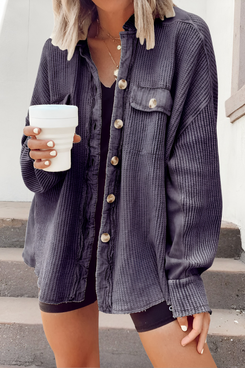 Mila™ | Zachte Gebreide Cardigan met Wafelstructuur