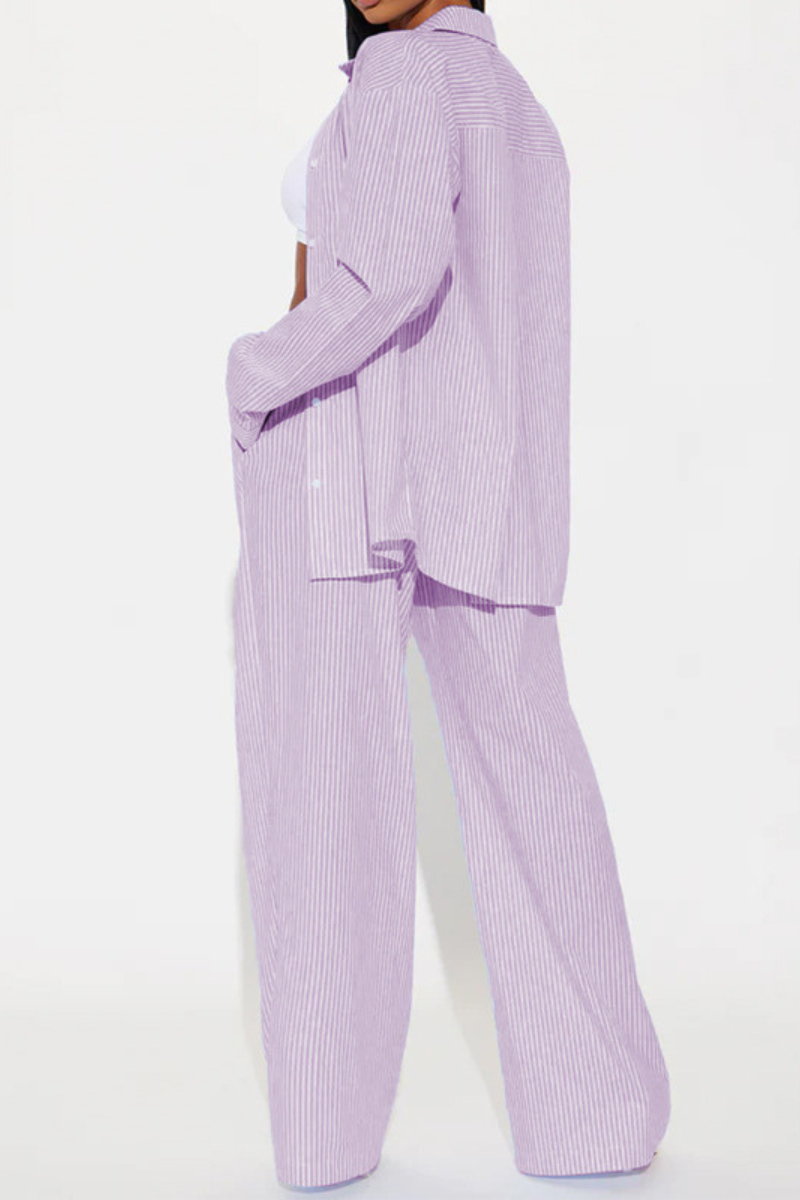 Tessa™ | Gestreepte Comfortabele Tweedelige Set