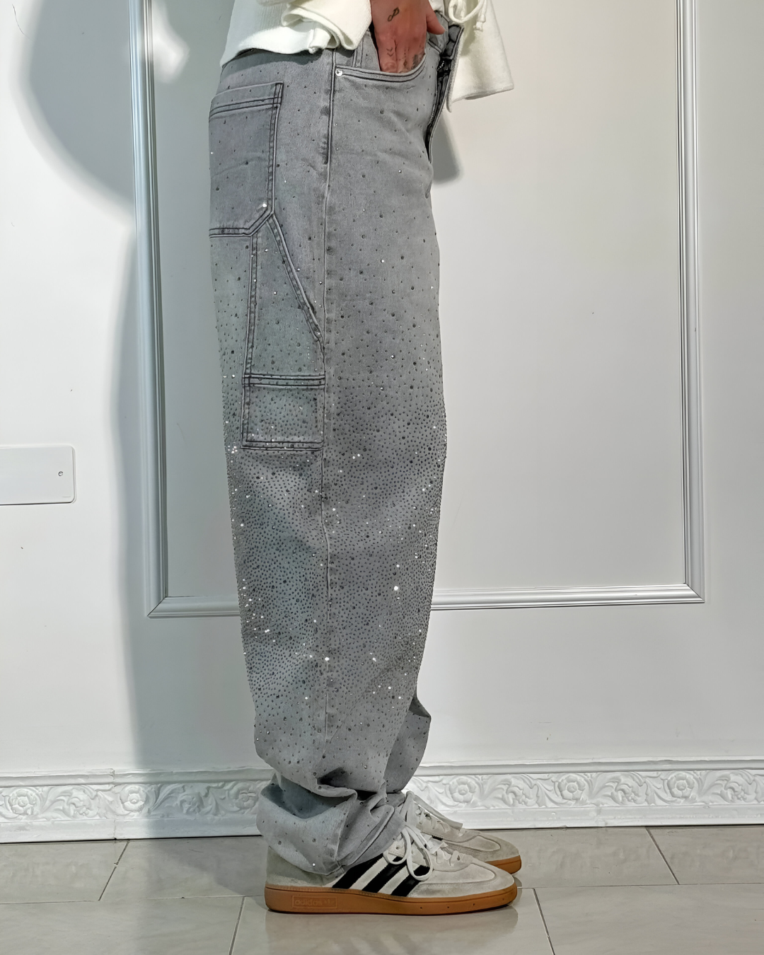 Loua™ | Denim Jeans met Sterrenstof