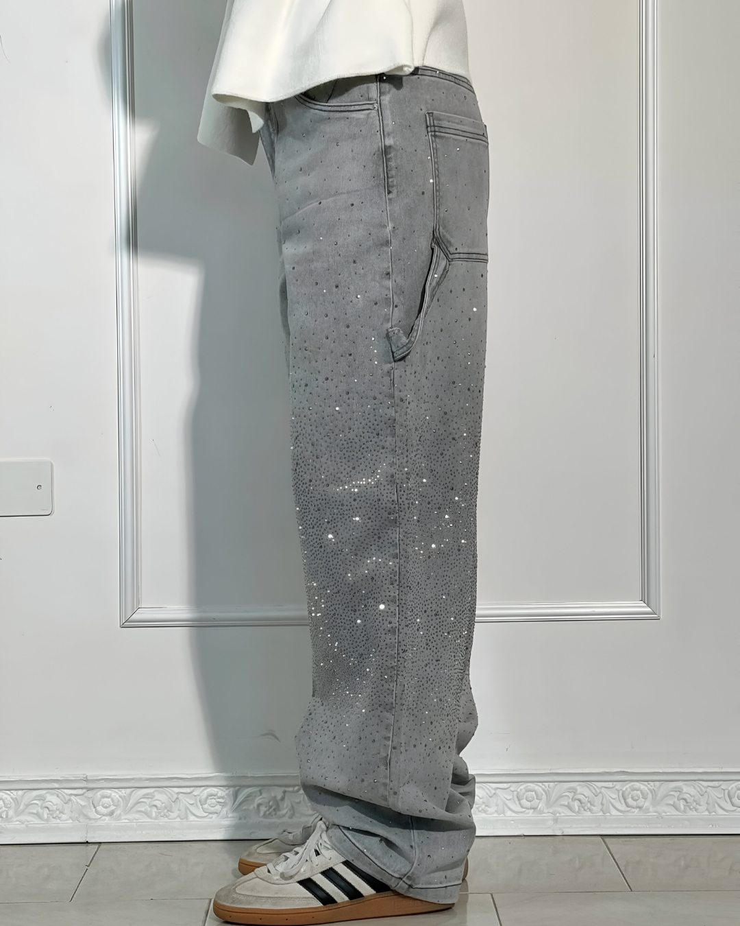 Loua™ | Denim Jeans met Sterrenstof