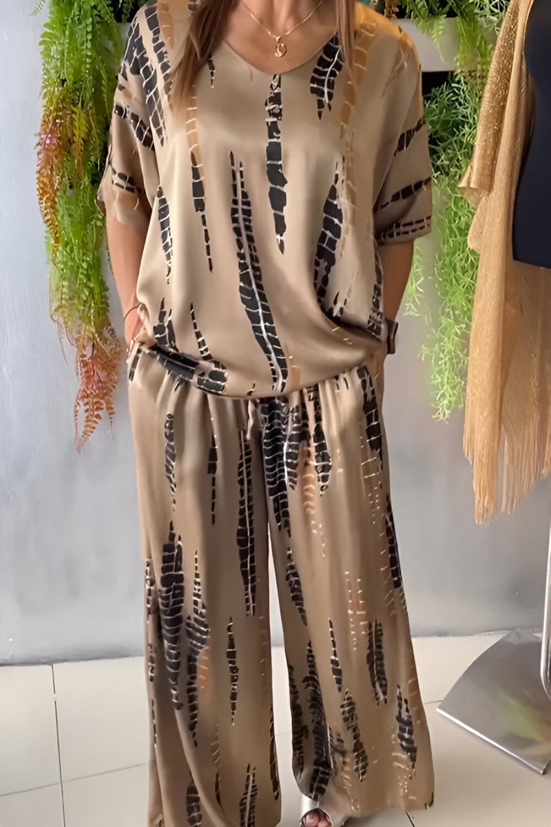 Clara™ | Casual Tweedelig Pak met Ronde Hals