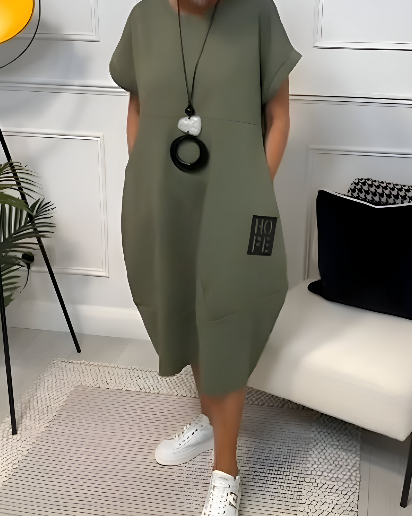 Marloes™ | Casual Hoodie Jurk Met Zakken