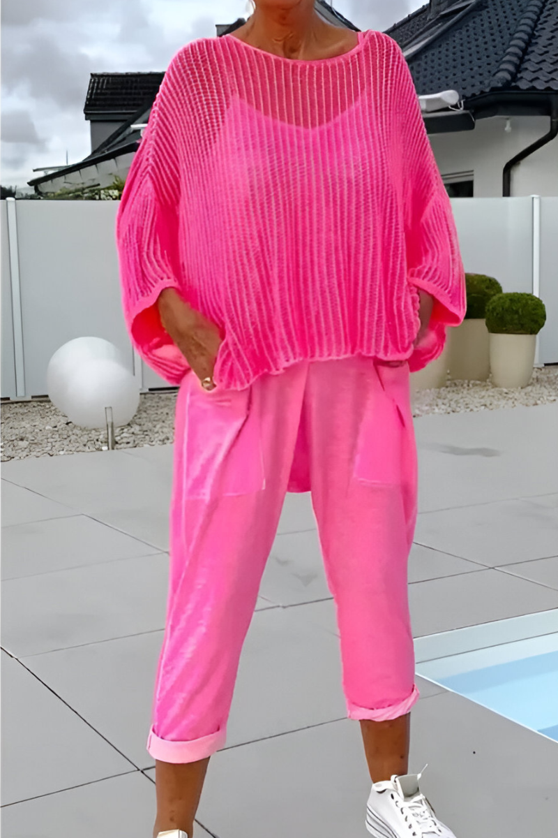 Isa™ | Luchtige Jumpsuit Met Gebreide Top