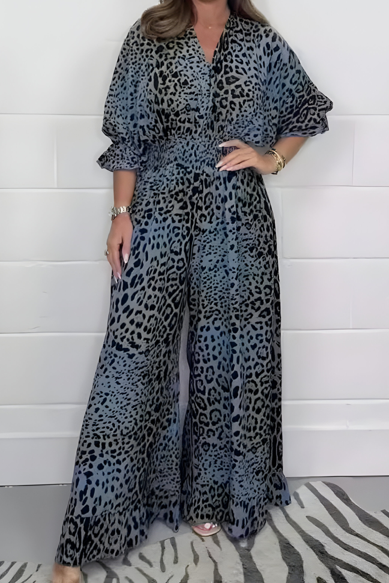 Merel™ | Luipaardprint Casual Loose Jumpsuit