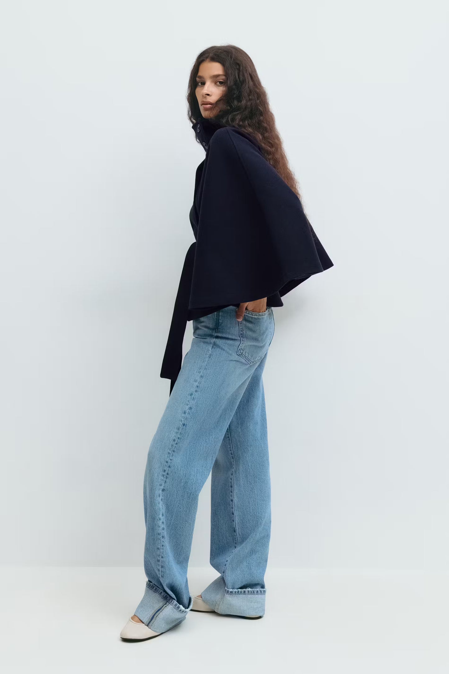 Aurora™ | Elegante Wolmix Cape met Ceintuur