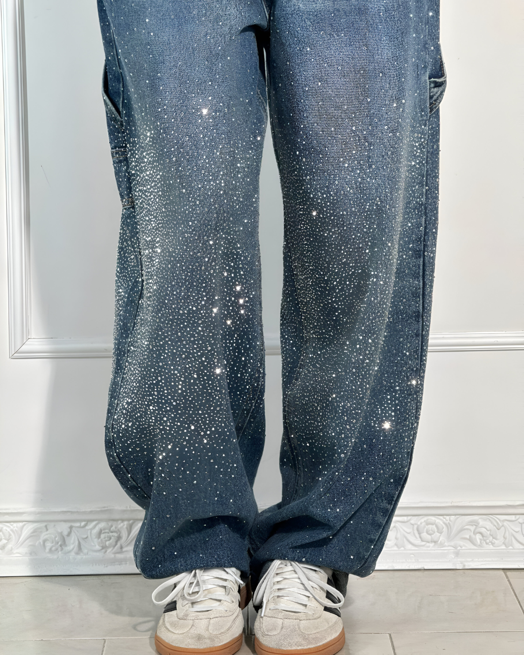 Loua™ | Denim Jeans met Sterrenstof