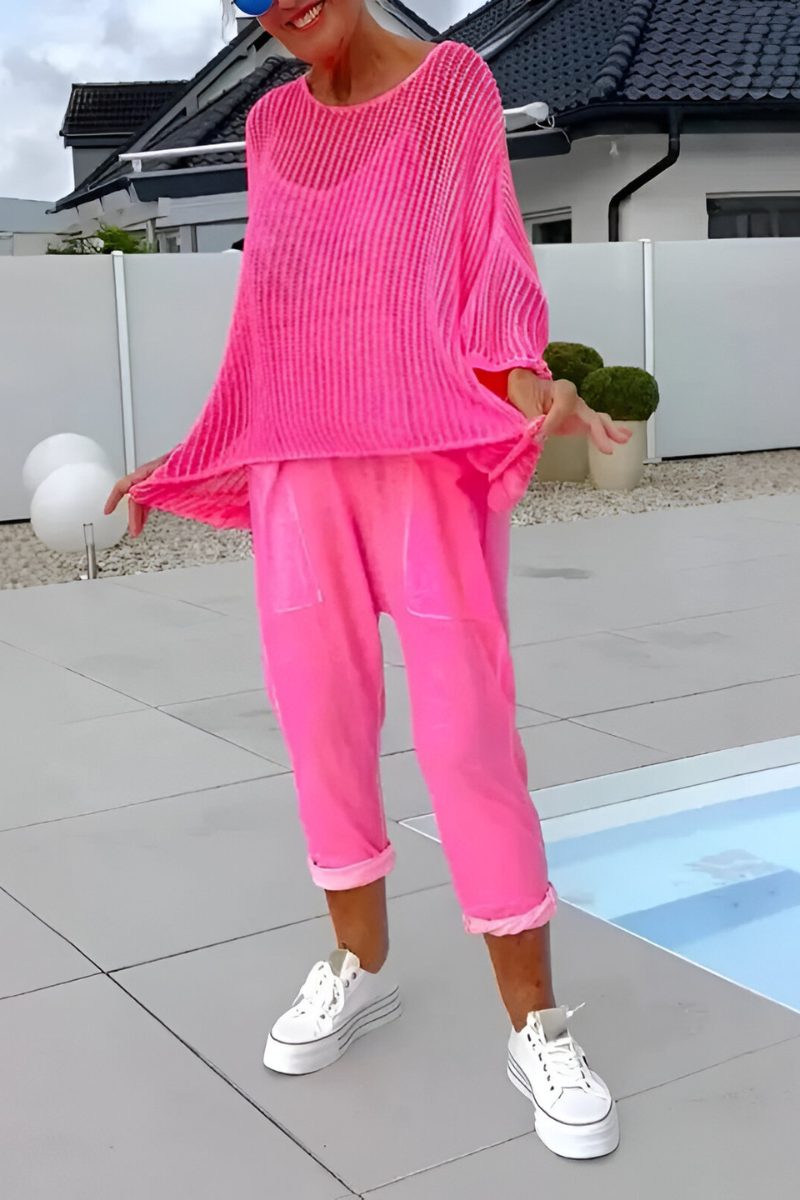 Isa™ | Luchtige Jumpsuit Met Gebreide Top