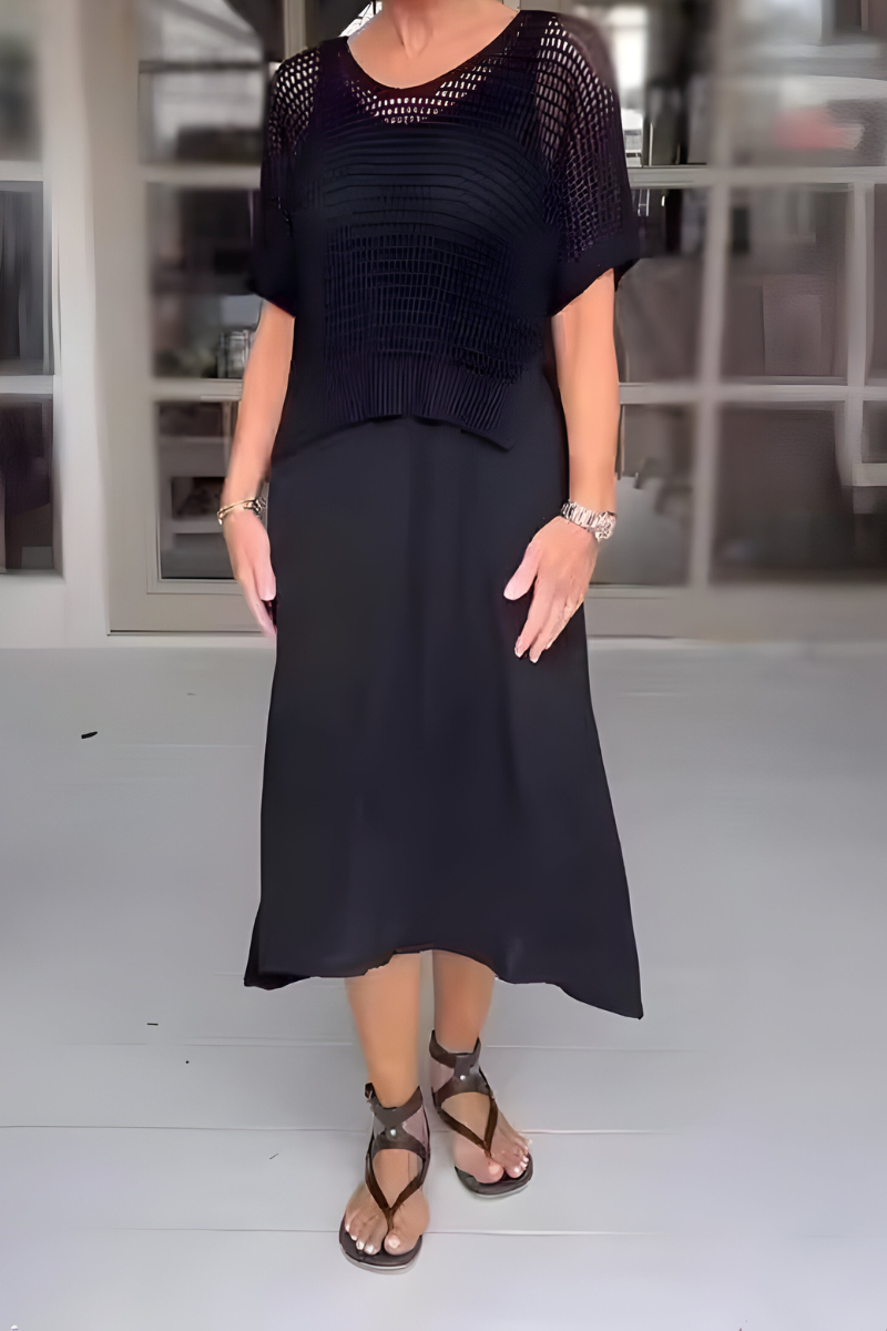 Lieke™ | Zomerse Jurk Met Gebreide Top