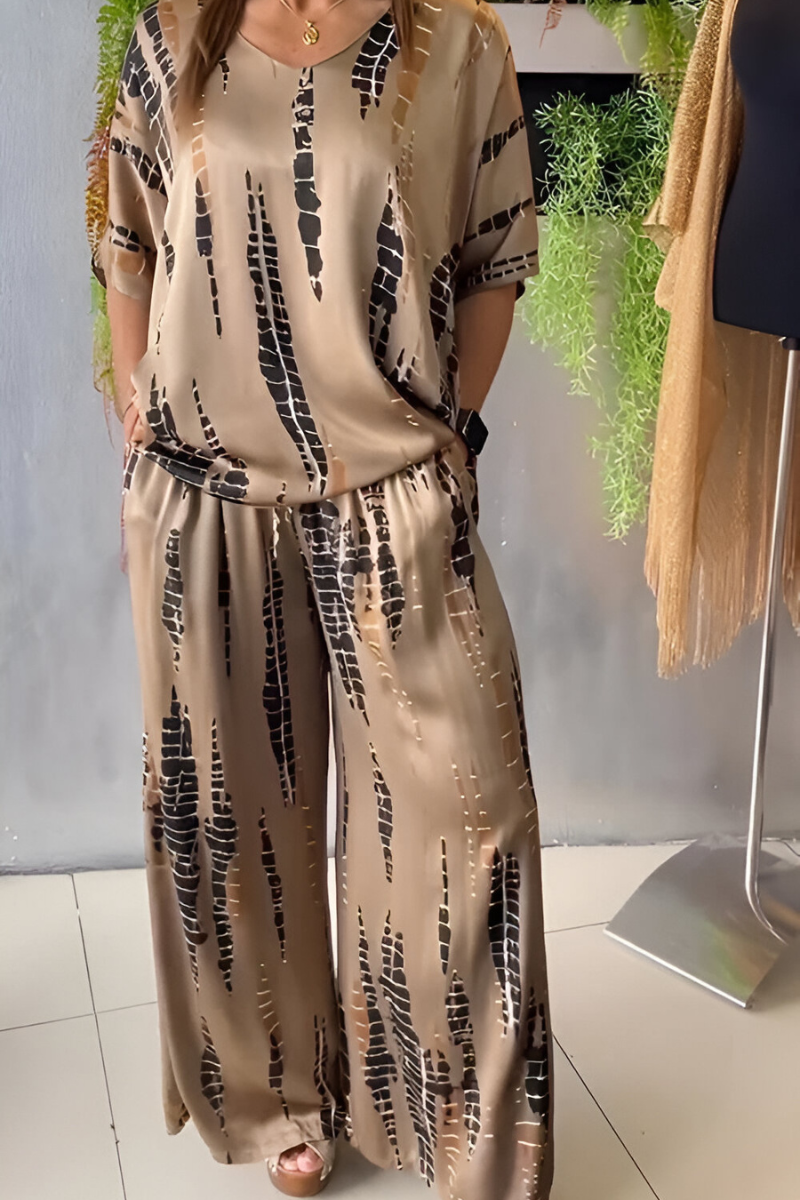 Clara™ | Casual Tweedelig Pak met Ronde Hals