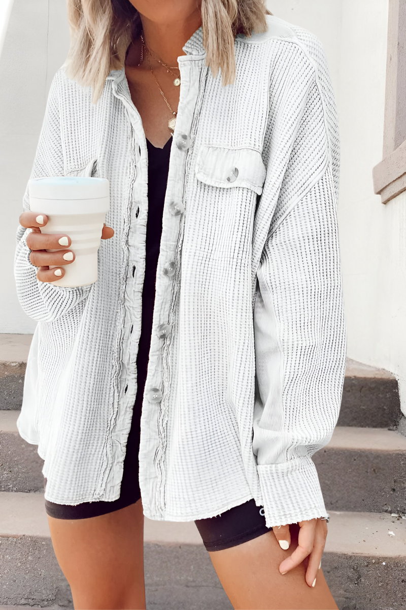 Mila™ | Zachte Gebreide Cardigan met Wafelstructuur