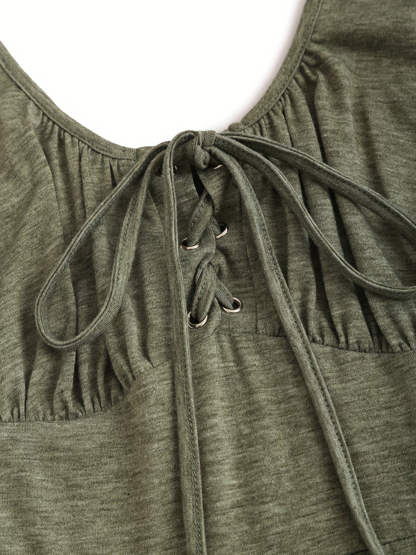 Jade™ | Casual jurk met striksluiting en ronde hals