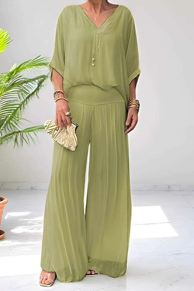 Hennie™ | Elegante Jumpsuit met Wijde Pijpen