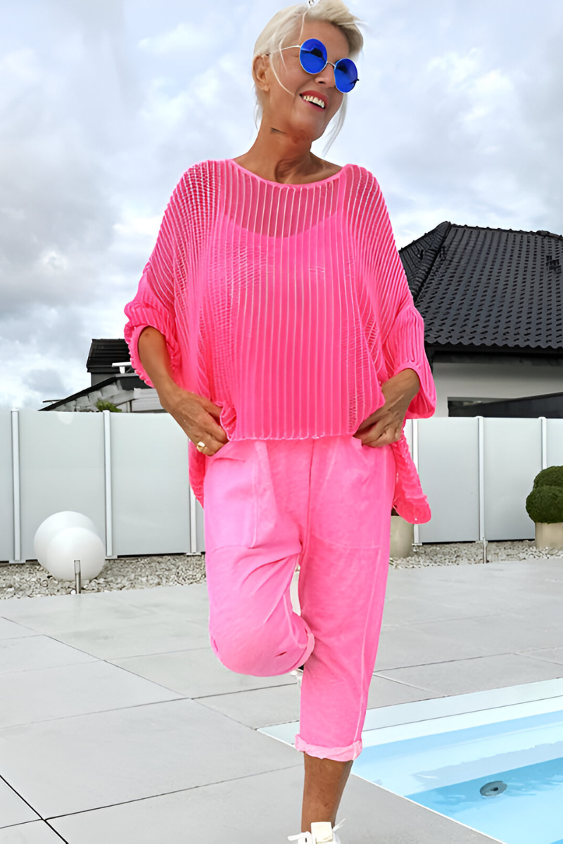 Isa™ | Luchtige Jumpsuit Met Gebreide Top