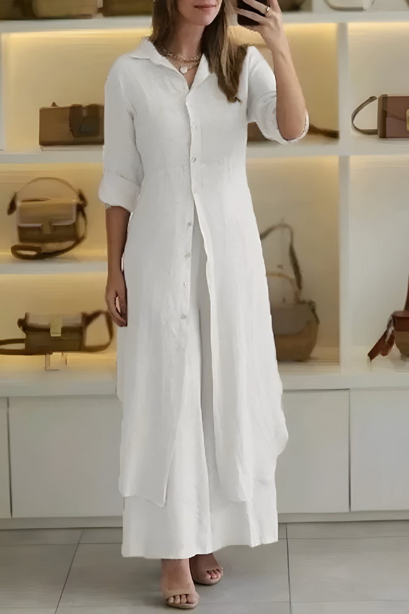 Marta™ | Luchtige Zomerset van Linnen