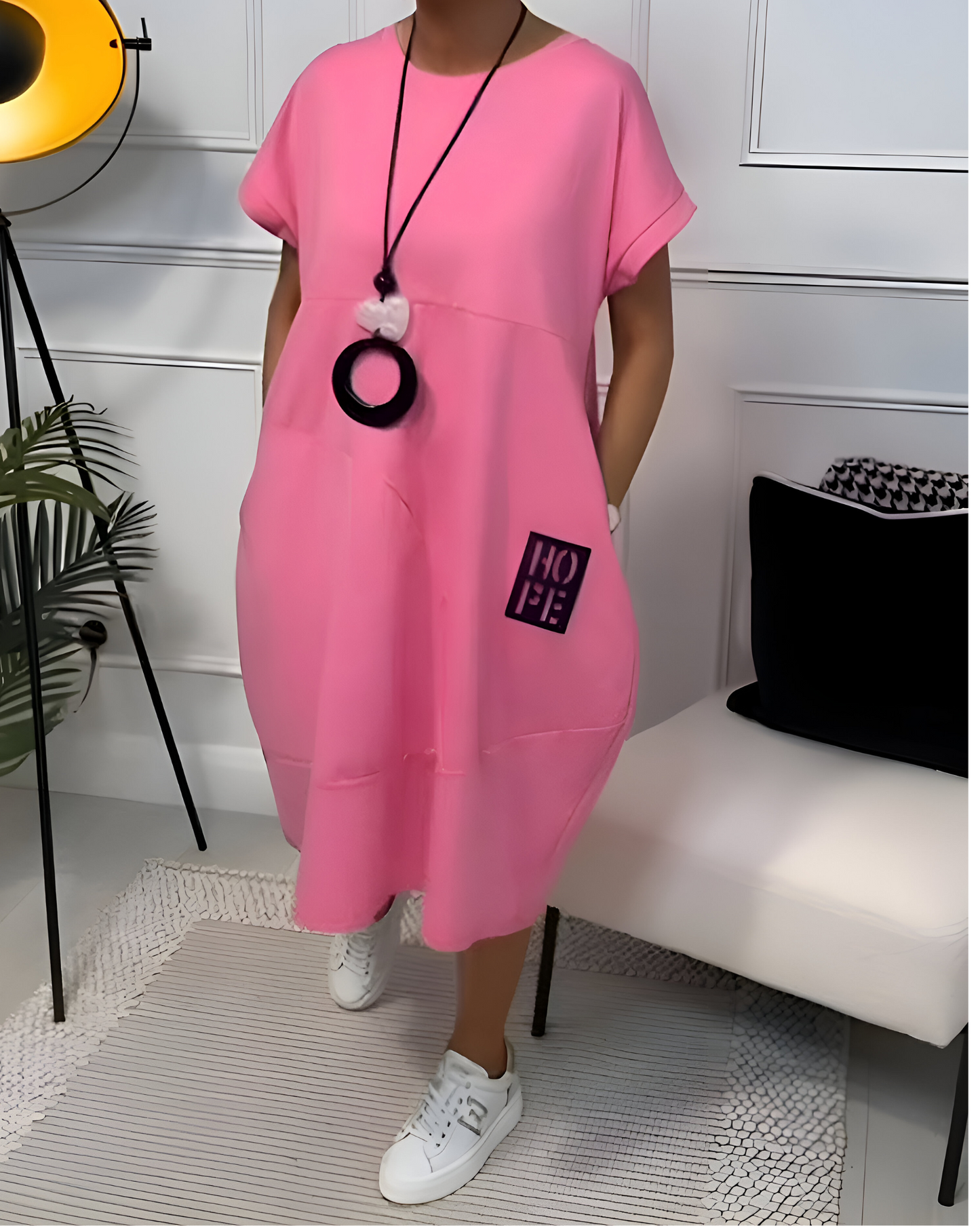 Marloes™ | Casual Hoodie Jurk Met Zakken