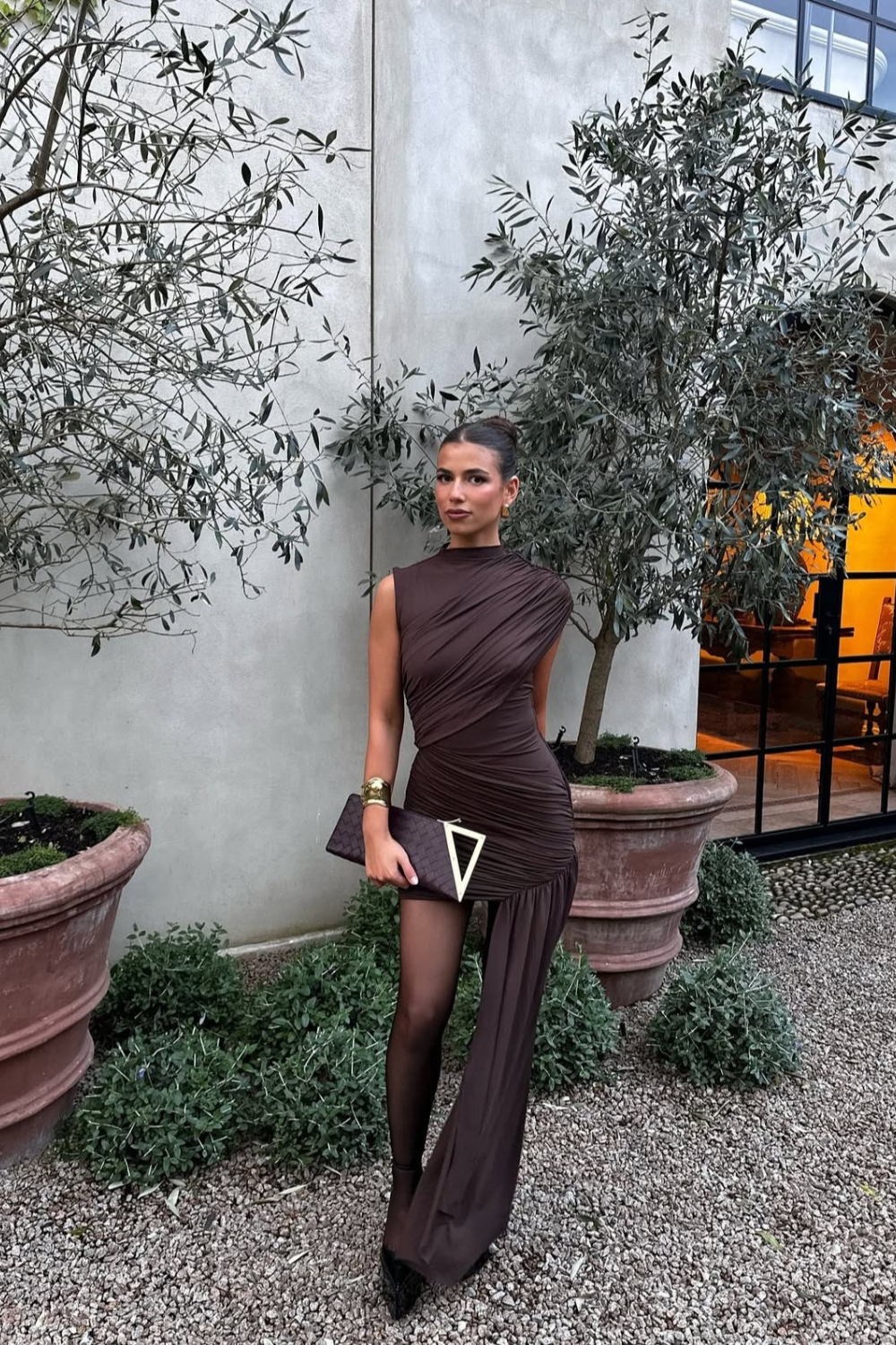 Jade™ | Luxe Asymmetrische Jurk met Elegante Drapering