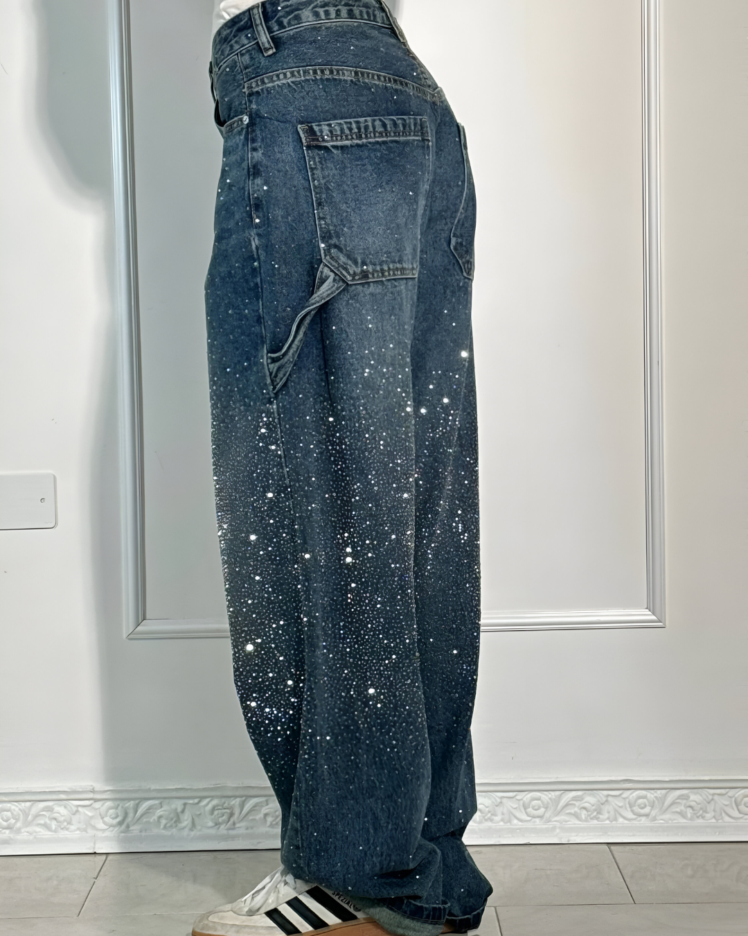 Loua™ | Denim Jeans met Sterrenstof