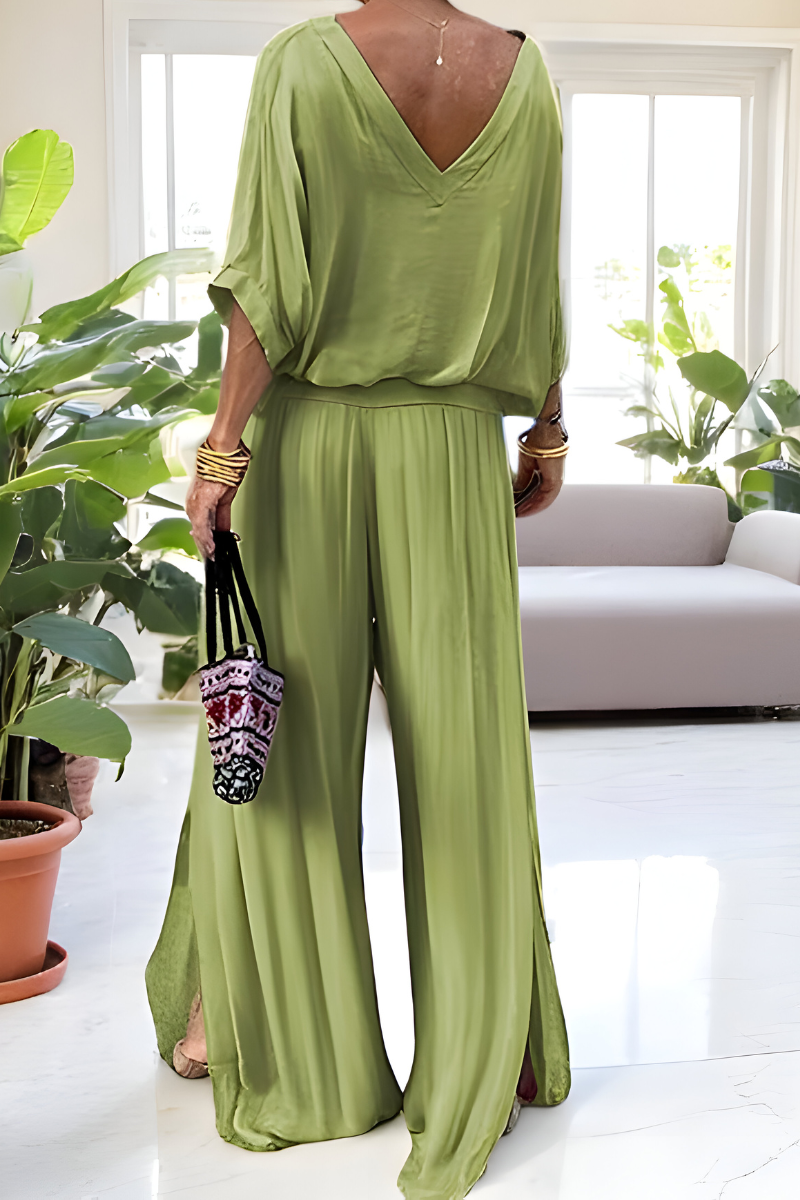 Hennie™ | Elegante Jumpsuit met Wijde Pijpen