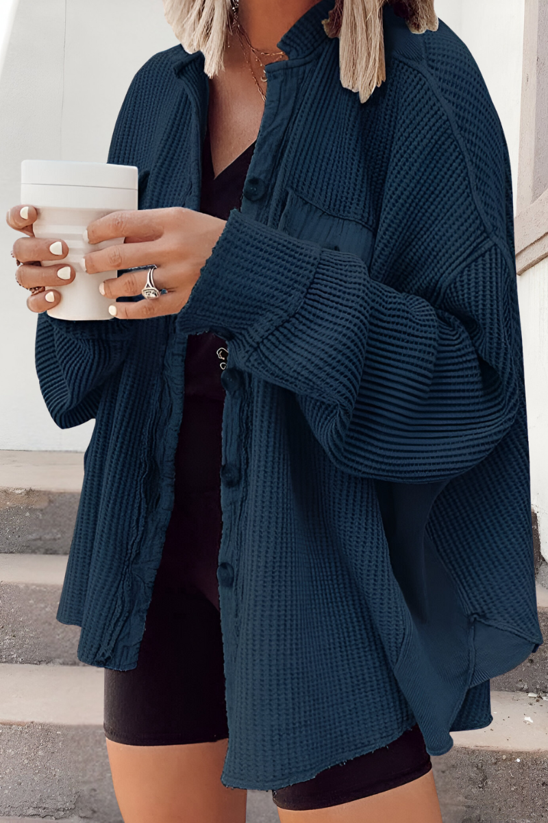 Mila™ | Zachte Gebreide Cardigan met Wafelstructuur