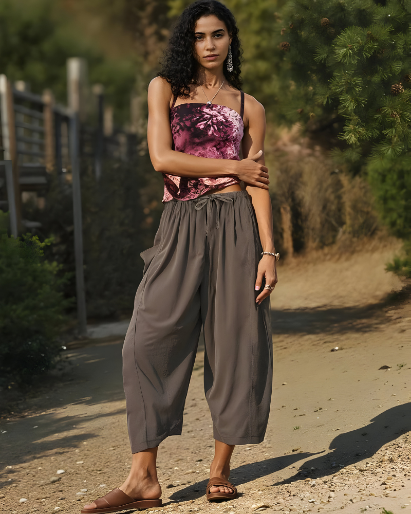 Elisa™ | Luchtige linnen broek met elastische taille