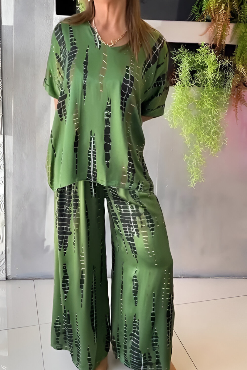 Clara™ | Casual Tweedelig Pak met Ronde Hals