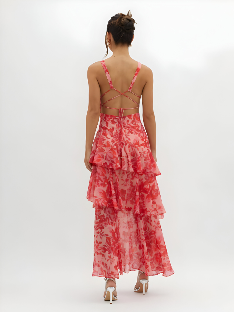 Heleen™ | Maxi Jurk met Bandjes en Ruches