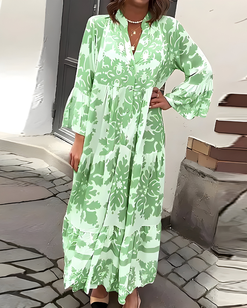 Sabrina™ | Bloemen Maxi-jurk