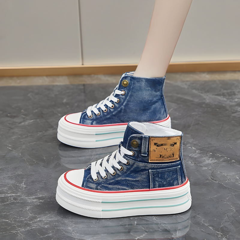 Linde™ | Orthopedische Hoge Sneakers met spijkerstof