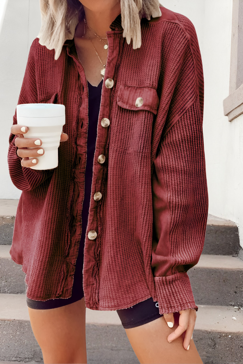 Mila™ | Zachte Gebreide Cardigan met Wafelstructuur