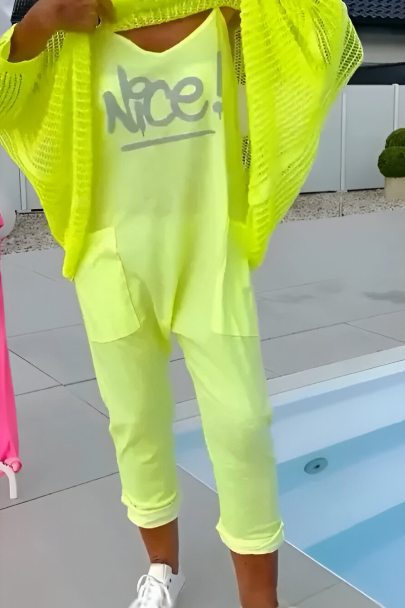 Isa™ | Luchtige Jumpsuit Met Gebreide Top