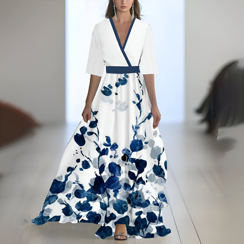 Tess™ | Lange Jurk met Bloemenprint