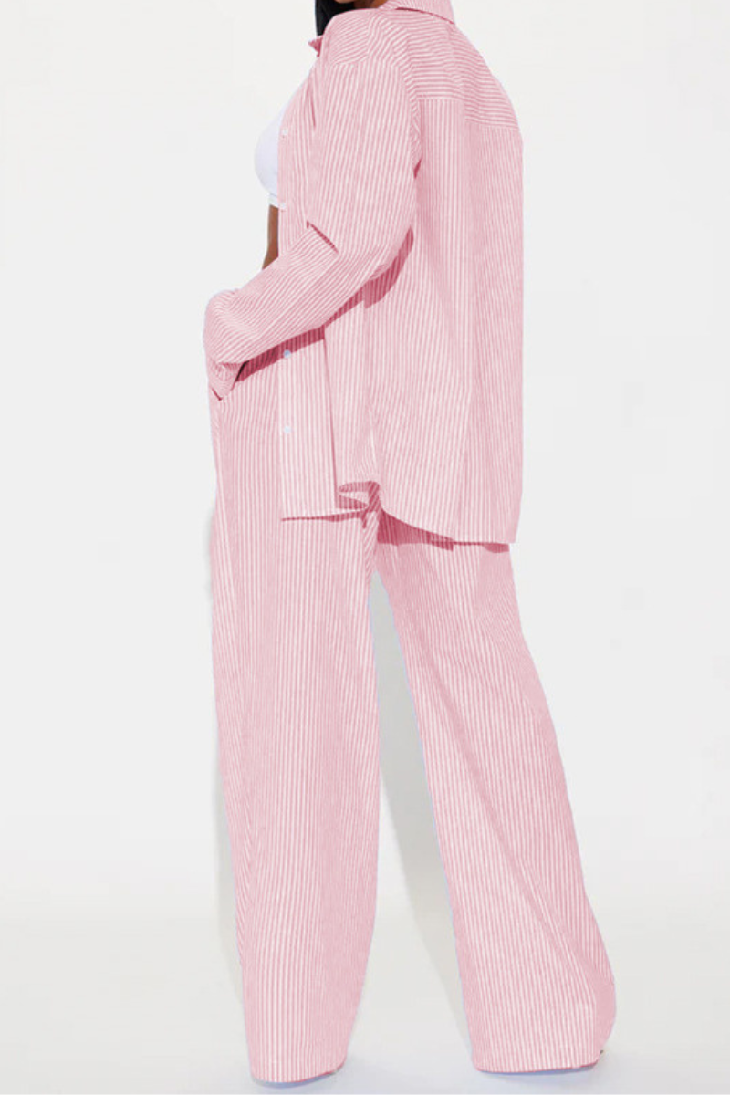 Tessa™ | Gestreepte Comfortabele Tweedelige Set