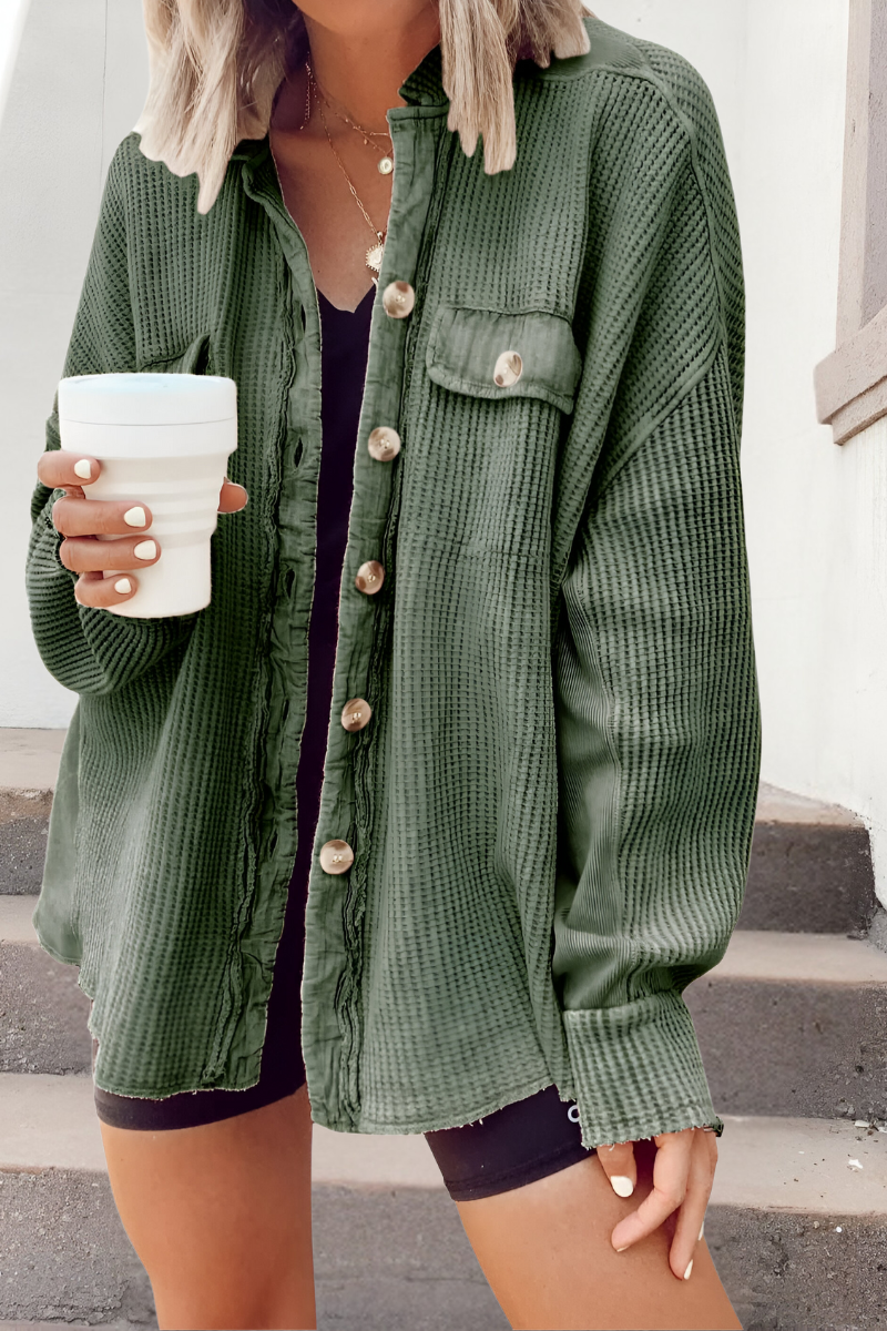 Mila™ | Zachte Gebreide Cardigan met Wafelstructuur