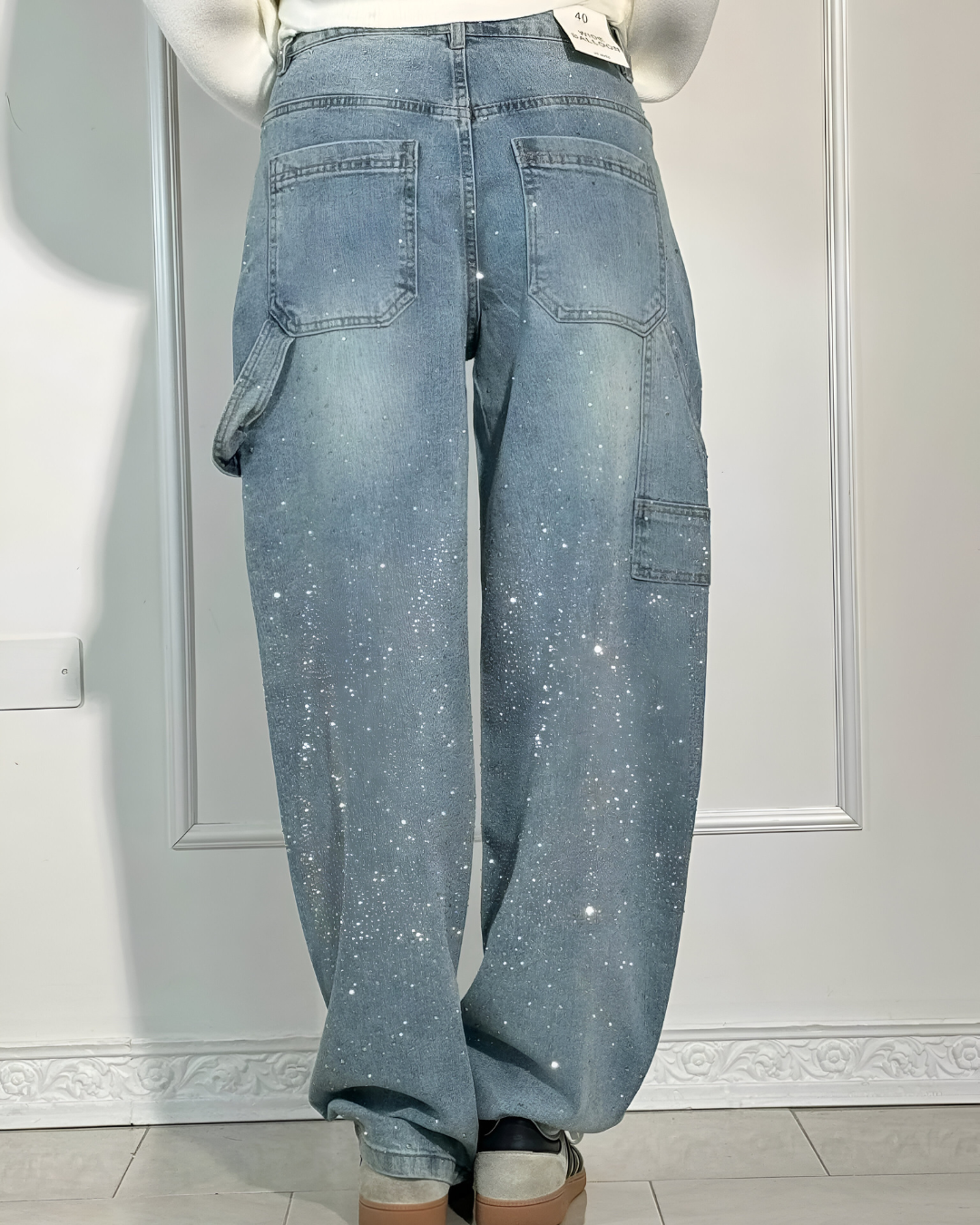 Loua™ | Denim Jeans met Sterrenstof