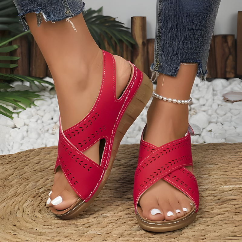 Bente™ | Leren Orthopedische Sandalen met Hak