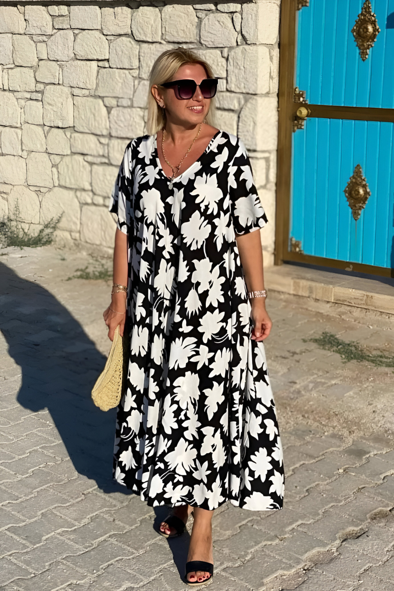 Marits™ | Casual Bloemen V-hals Jurk