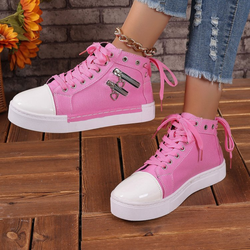 Kim™ | Orthopedische Hoge Sneakers met spijkerstof