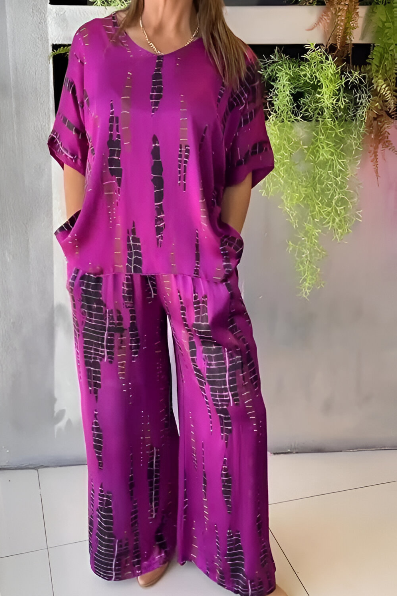 Clara™ | Casual Tweedelig Pak met Ronde Hals