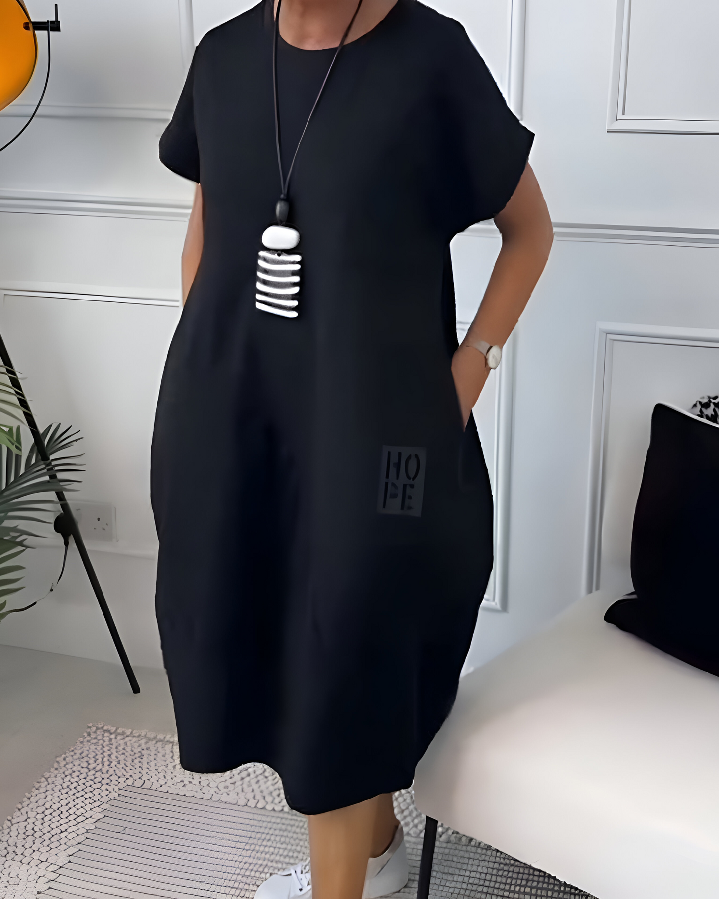 Marloes™ | Casual Hoodie Jurk Met Zakken