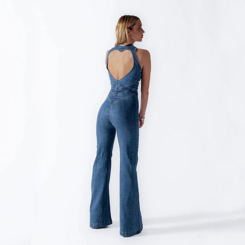 Carice™ | Rugloze Denim Jumpsuit