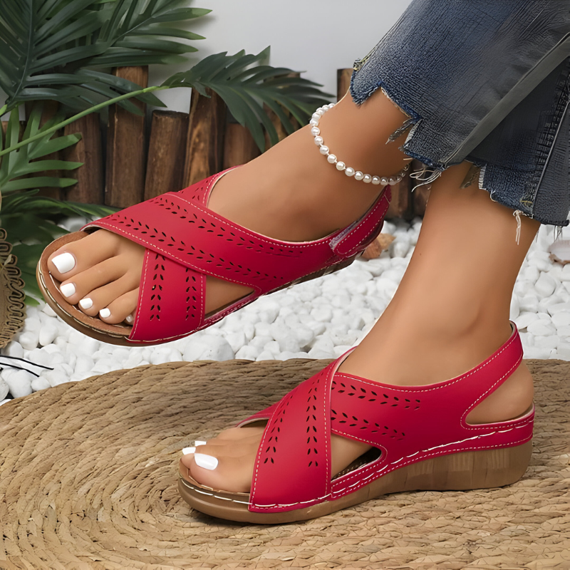 Bente™ | Leren Orthopedische Sandalen met Hak