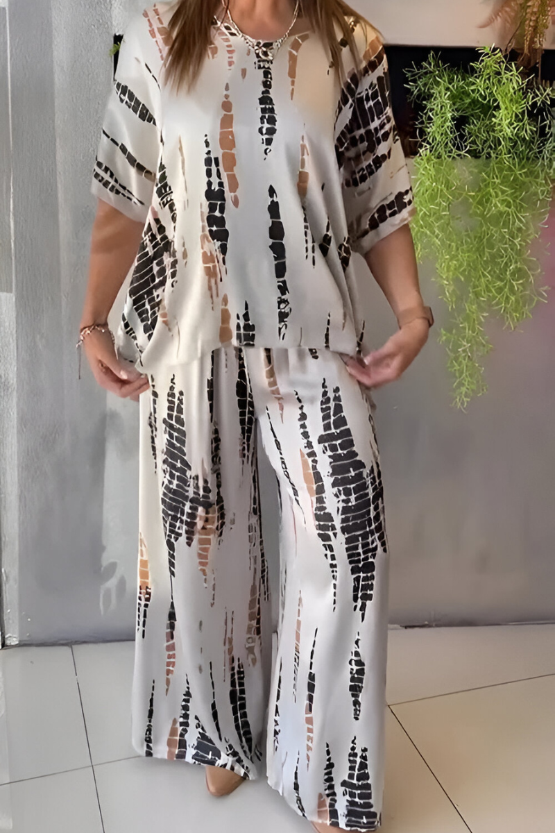 Clara™ | Casual Tweedelig Pak met Ronde Hals