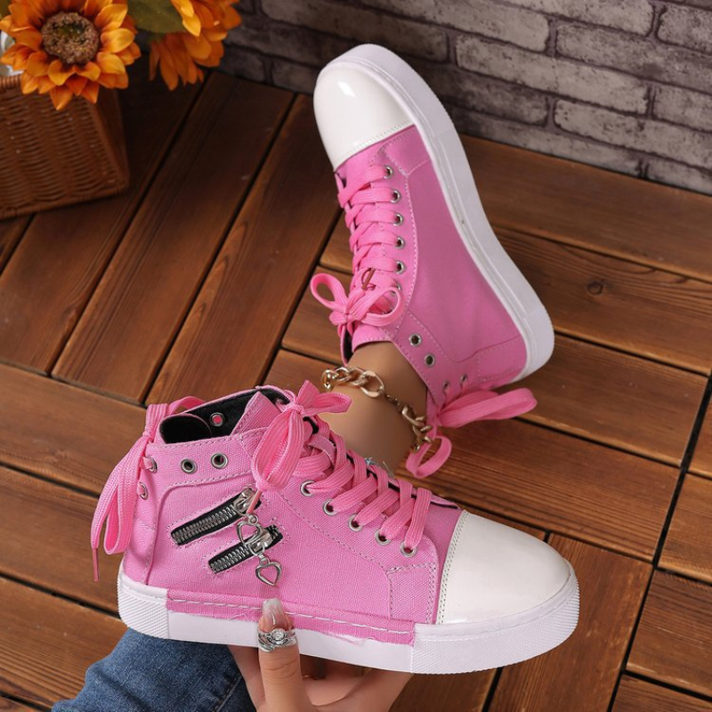 Kim™ | Orthopedische Hoge Sneakers met spijkerstof