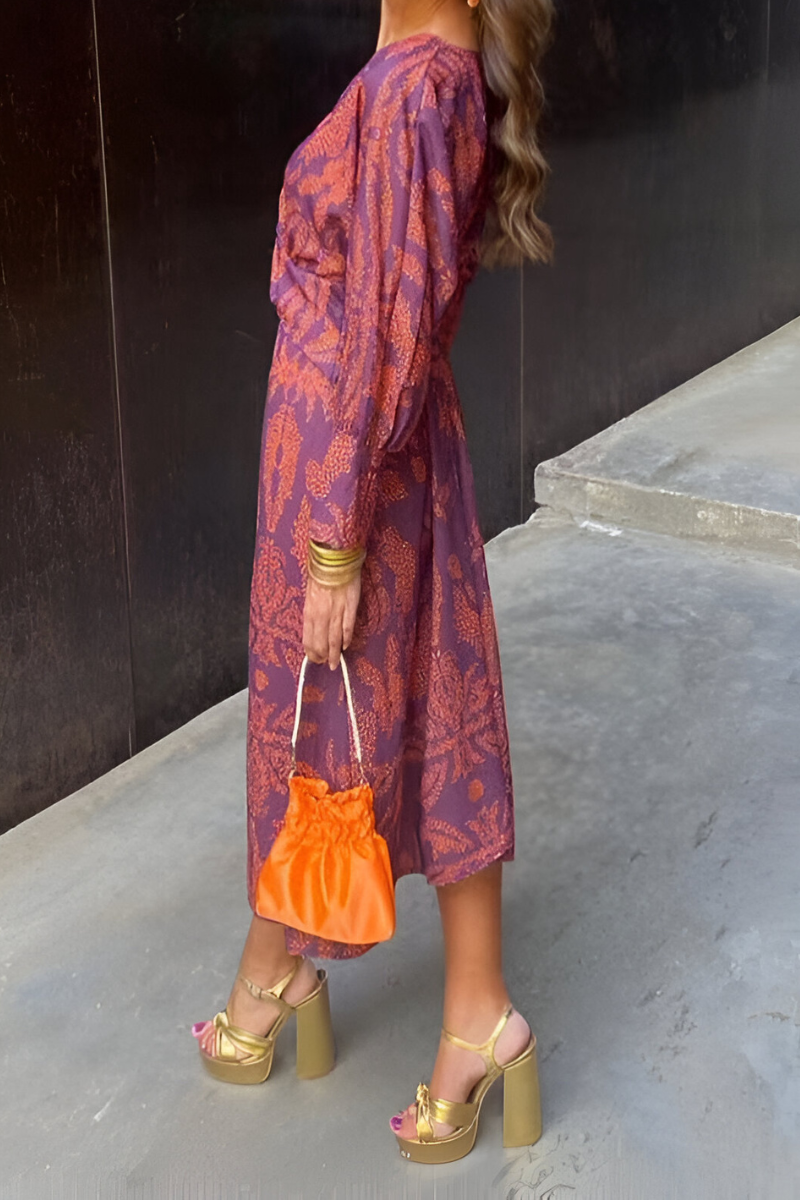 Carice™ | Luxe Maxi-jurk met Gedraaide Voorkant