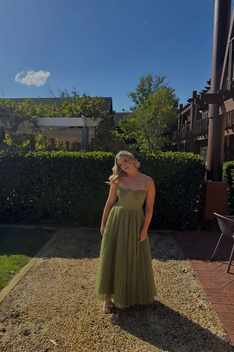 Liva™ | Geplooide Midi Jurk