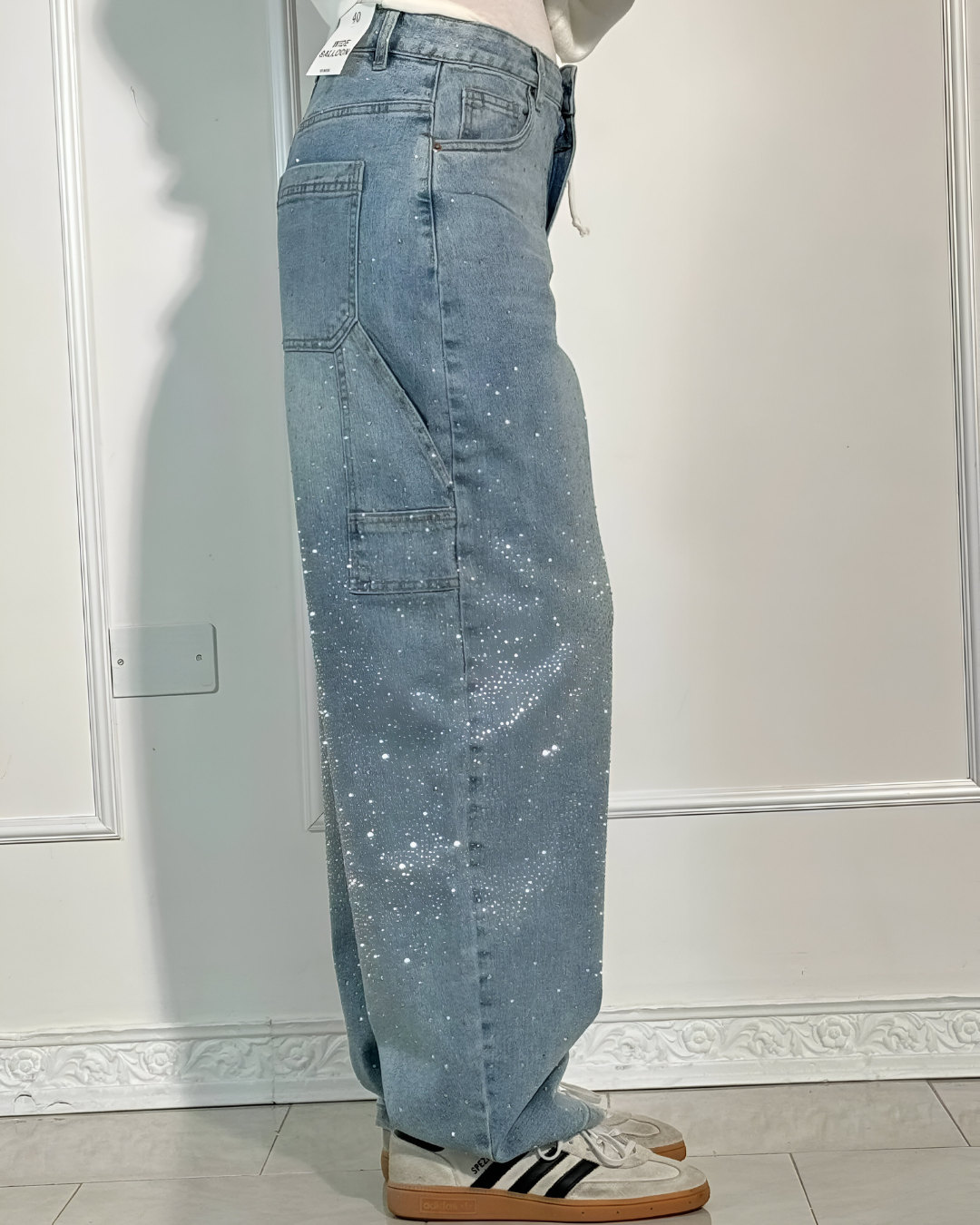 Loua™ | Denim Jeans met Sterrenstof