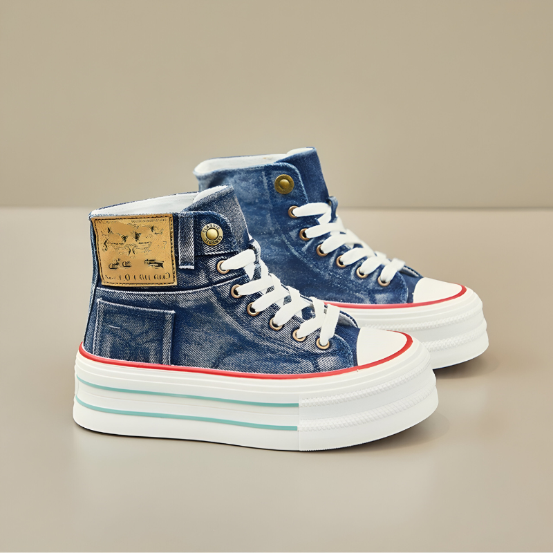 Linde™ | Orthopedische Hoge Sneakers met spijkerstof