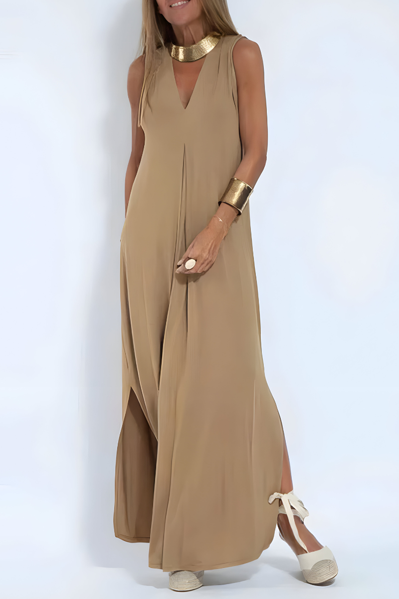 Elise™ | Elegante lange jurk met bijpassend gratis vestje