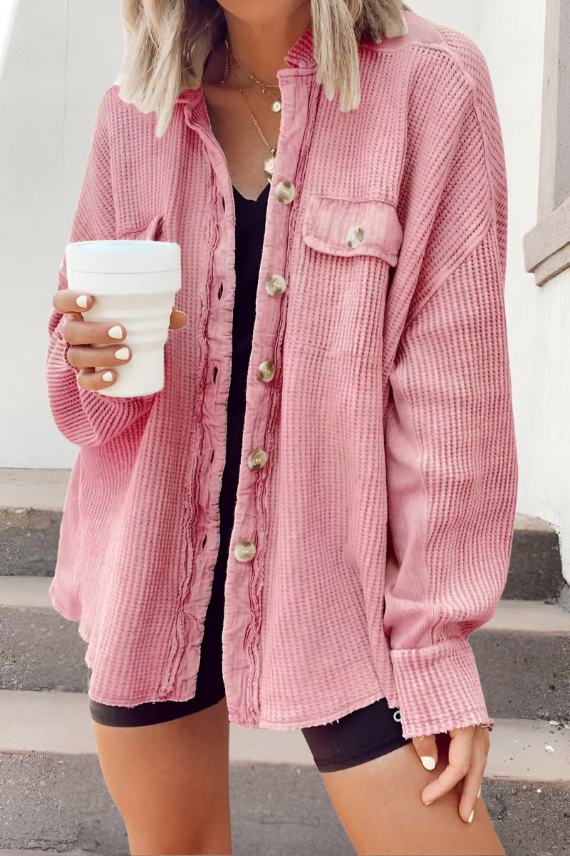 Mila™ | Zachte Gebreide Cardigan met Wafelstructuur