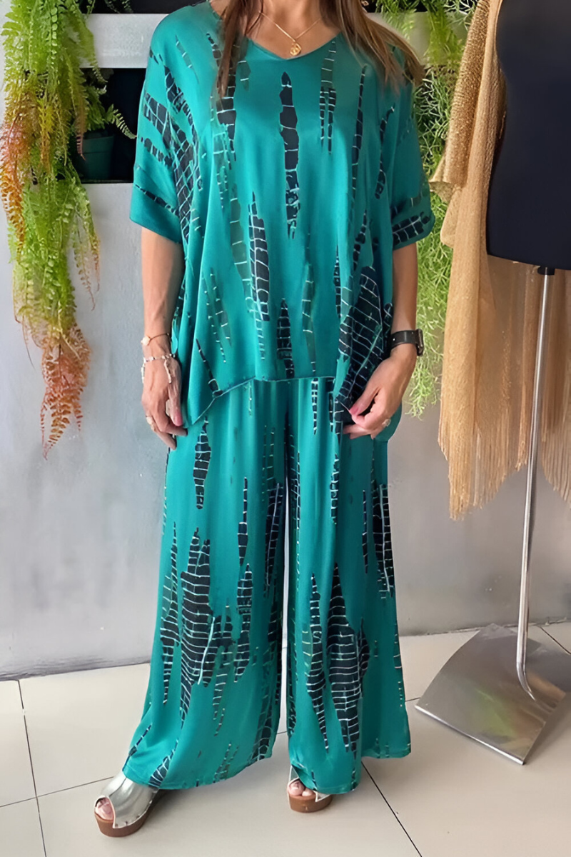 Clara™ | Casual Tweedelig Pak met Ronde Hals